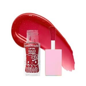Wet n Wild Hello Kitty Glitter Lip Oil - Wild Apple - NEW